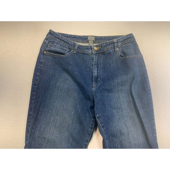 Additions By Chicos Womens Bootcut Jeans Size 14 (2.5) Reg Blue Denim Stretch - Picture 6 of 10